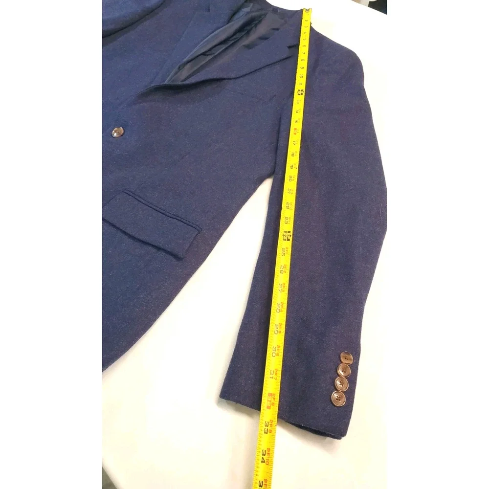 J Crew Mens 42L Blazer Thompson Sport Coat‎ Navy Blue Wool Lined Classic